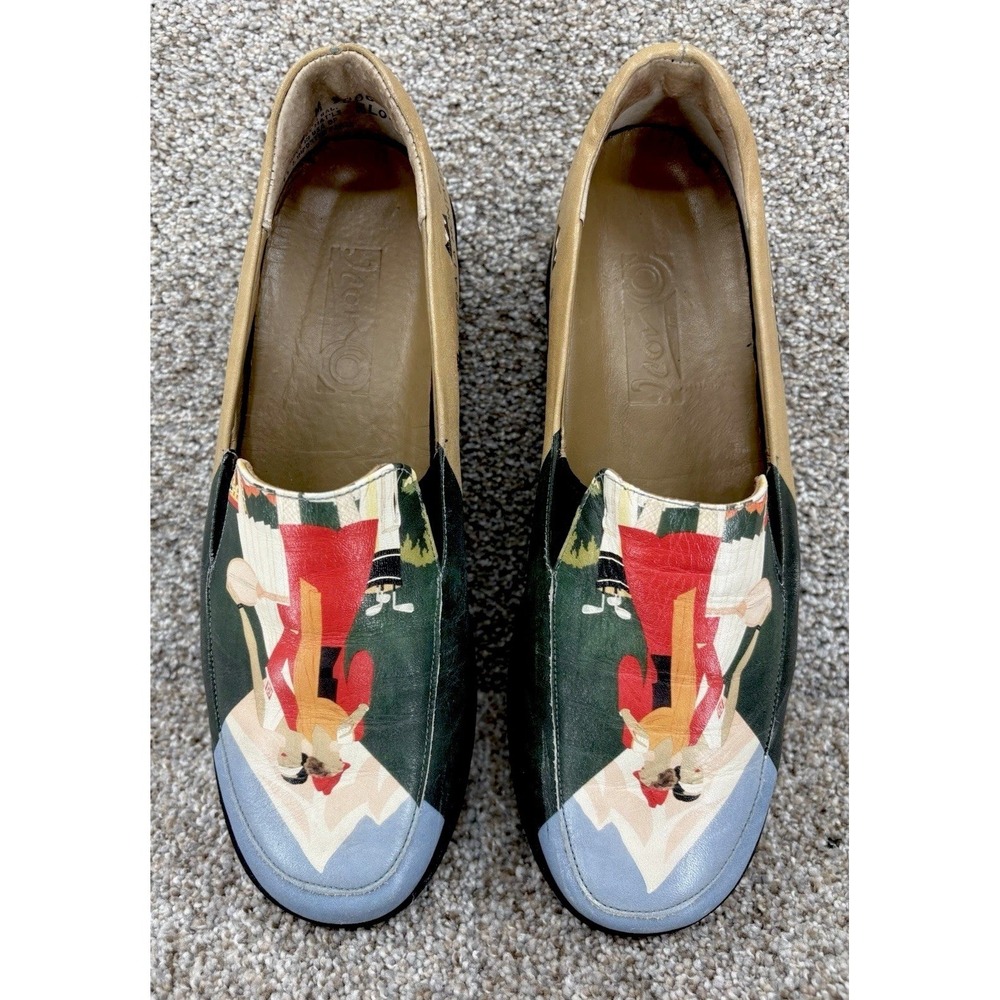 Icon Wearable Art Shoes Brides Les Bains by Léon Benigni Womens Size 7M USA Made - Picture 2 of 14